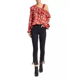 Mother The Whip Fringed Skinny Jeans in Size 26